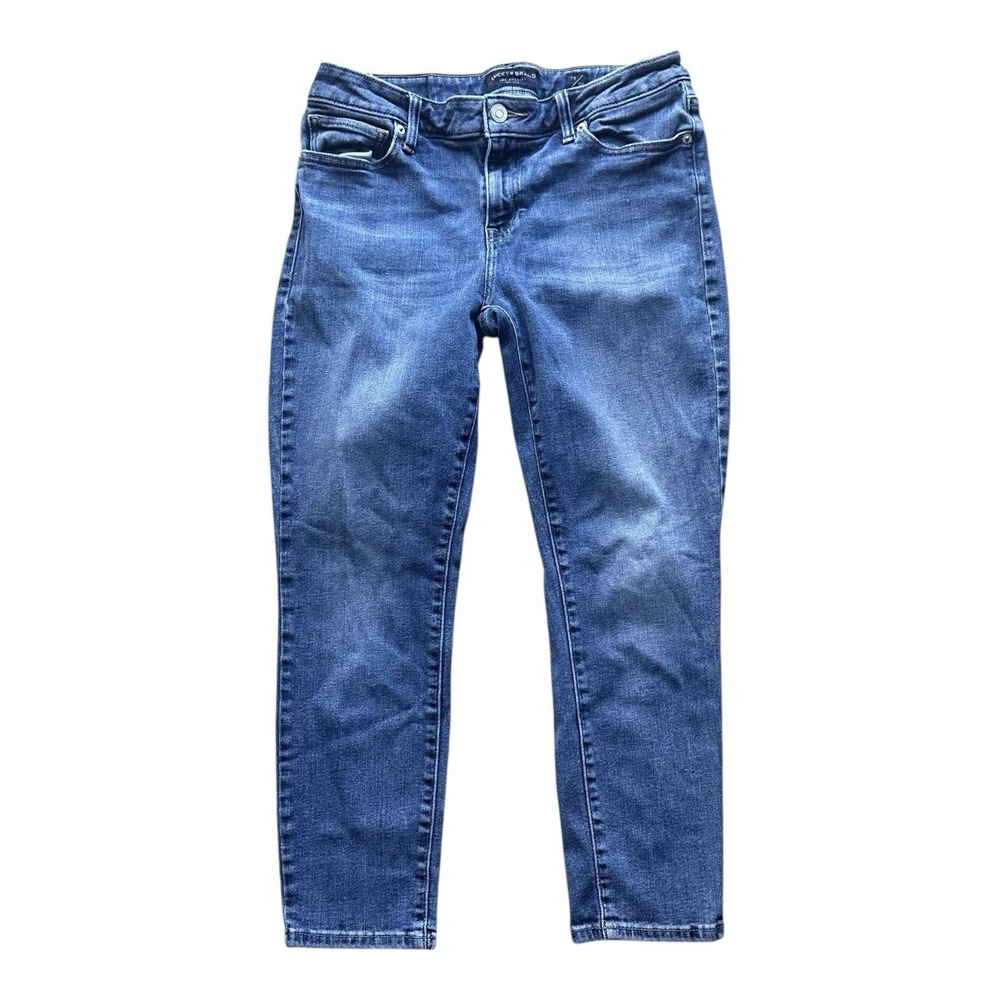 Lucky Brand Jeans Womens Tag 10 x 30 Inseam Lolita Skinny Crop Blue‎ Denim